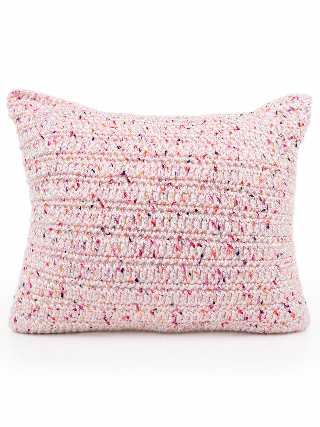 Confetti Blush Crochet Accent Pillow