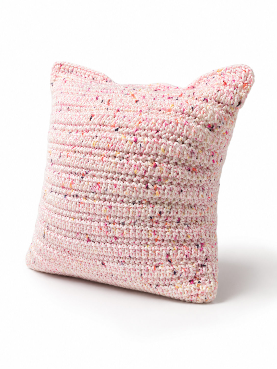 Confetti Blush Crochet Accent Pillow